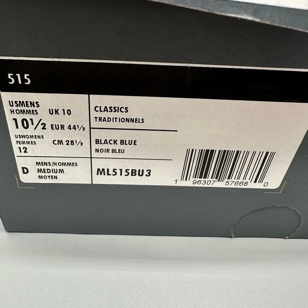 New Balance 515 Classic Running Shoes ML515BU3 Men’s Sz‎ 10.5 NWT